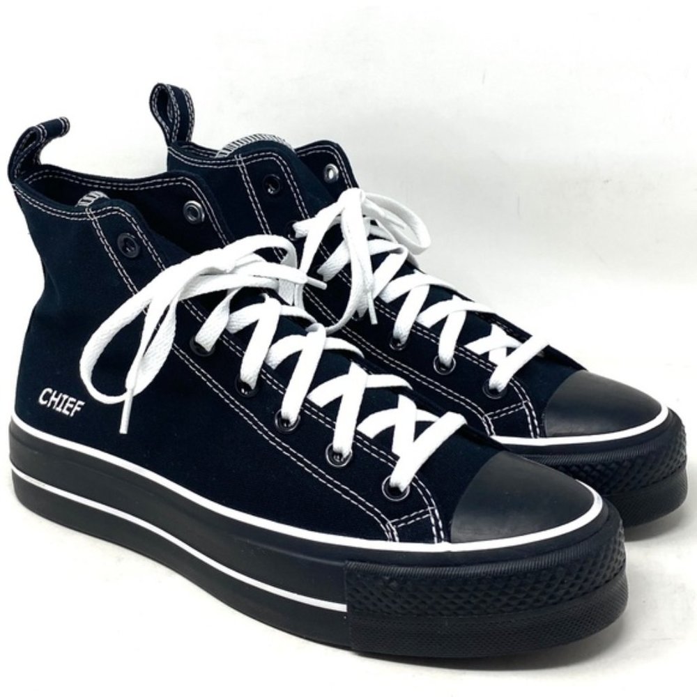 Converse Ctas Lift Platform High Skate Shoes Women's Black Canvas Custom 172580C - Picture 3 of 10